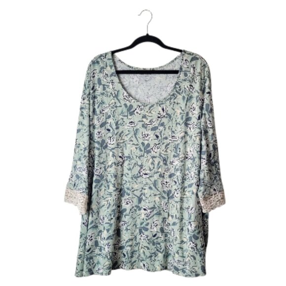 Woman Within Plus Size Lace Detail Blouse - Picture 1 of 6